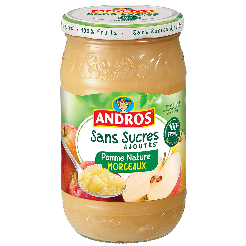 French Click - Andros Compote de Pommes Morceaux 740g