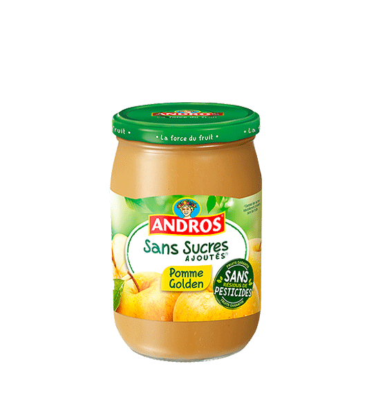 Liégeois Pomme Mangue sur coulis de passion – Andros