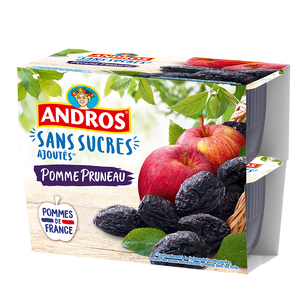 Compote Pomme Sans Sucres Ajoutés - Andros - 800g