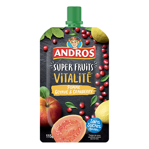 Compote gourdes SuperFruits Antioxydant Pomme, Mangue et Goji